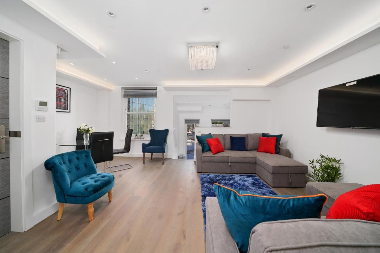 City Prime Apartments Londýn Exteriér fotografie A living room in a serviced apartment in London