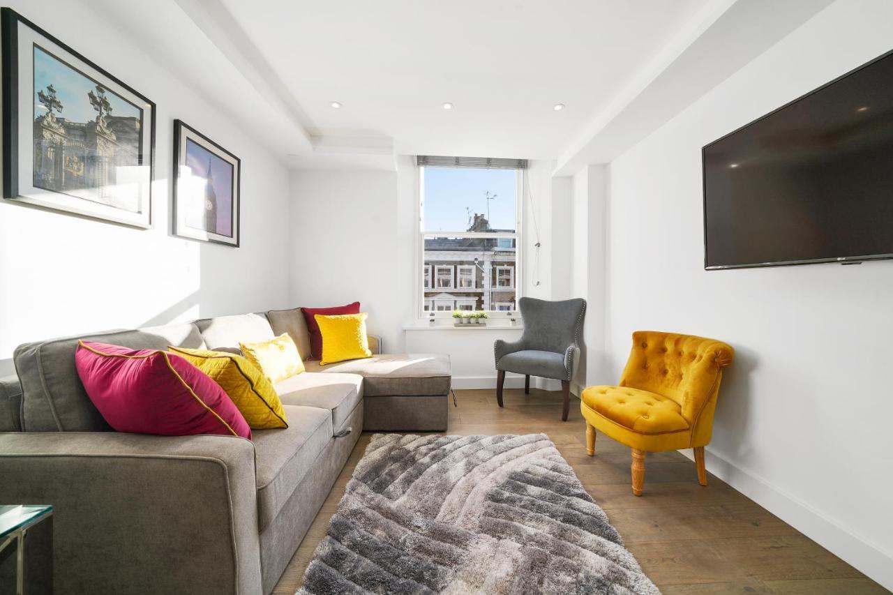 City Prime Apartments Londýn Exteriér fotografie A living room in a serviced apartment in London